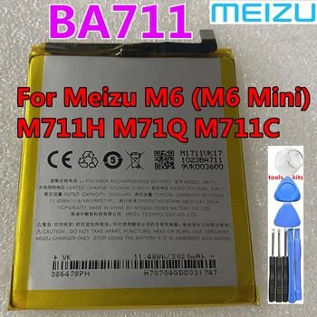 Nou Original BA711 Baterie 3070mAh Pentru Meizu M6 (M6 Mini) M711H M71Q M711C Telefon Inteligent Baterii