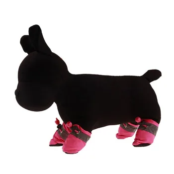 VIP 4buc Antiderapante Catelus Pantofi Protecția animalelor de Companie Softsoled Câine Pantofi de Vara/Iarna Impermeabil Prewalkers Moale Consumabile Pet Laba Îngrijire