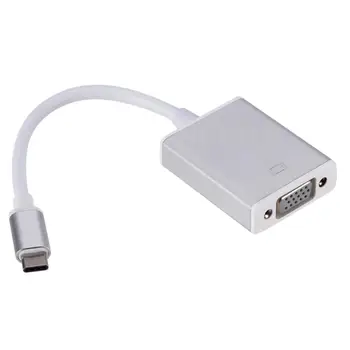 Cablu Video de Tip C, Adaptor Dock Hub USB C 3.1 la VGA 1080P HD Converter pentru Telefonul MacBook Laptop Chromebook Monitor Proiector TV
