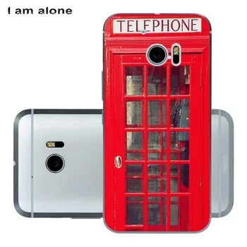 Sunt singur Telefon Caz Pentru HTC One M7 Dual Sim M8 M10 10 Saci de Culoare de Moda de Desene animate Drăguț Imprimate cu Vopsea Mobil