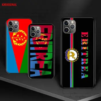 Eritreea Drapelul Național Strat De Brat pentru iPhone 12 Mini 11 11Pro X XR XS Max 8 7 6 6S Plus 5S SE 2020 Caz de Telefon Luminoase Capac Negru