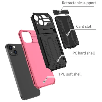 Anti toamna Armura Alunecare Pachetul de Card Aduce Suport Telefon Caz Pentru Motorola G30 G9 Plus G10, G20 G Putere Stylus 5G 2021 Capacul din Spate