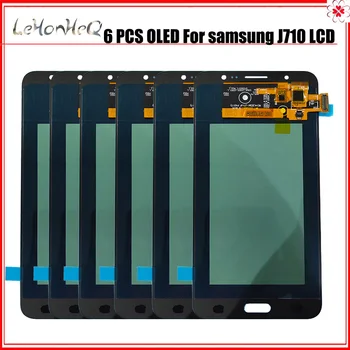 En-gros de 6 BUC Mulțime OLED LCD Pentru Samsung Galaxy J7 2016 J710 J710f J710fn Display Touch Screen Digitizer Asamblare