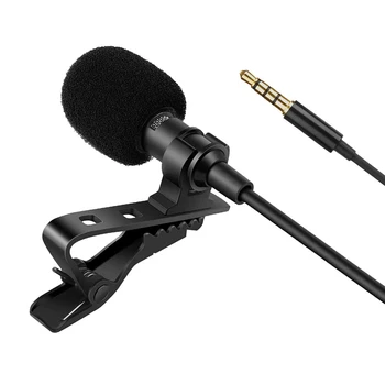 Microfonul de tip lavaliera Mini Portabil de Microfoane Condensator pentru Telefon PCLaptop Audio cu Fir Clipon Rever Microfon Stereo HiFi SoundQuality