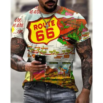 Moda O-Gât Bărbați Supradimensionate T-Shirt de Vară cu Mânecă Scurtă 3D Flag Tipărite Sport Fitness Tricou Vrac Și Respirabil Streetwear