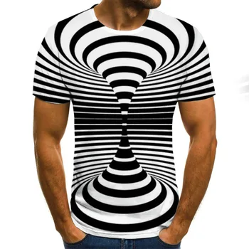 Distracție de Moda plin de culoare de Imprimare 3d T-Shirt Femei de sex Masculin Unisex Dungi de Zebra Trei-Dimensionale Grafice Streetwear Barbati Top Teuri Plus