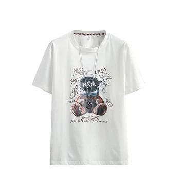 2021 Vara Noi Bumbac Tricouri Barbati Tendință de Moda de Desene animate de Imprimare cu mânecă Scurtă T-shirt pentru Bărbați de Înaltă Calitate, Tricouri Dropshipping