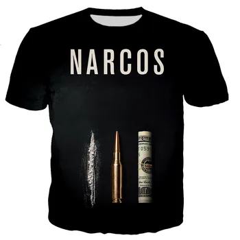 Nouă Traficanți Pablo Escobar Narcos Bărbați/femei de Moda Noua Cool 3D Imprimate T-shirt Stil Casual Tricou Streetwear Topuri Supradimensionate