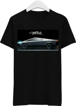 Cel mai nou Tricou Barbati Tricou tesela Cyber Camion T-Shirt Tesla T-Shirt Elon Musk tributară Cybertruck tricou