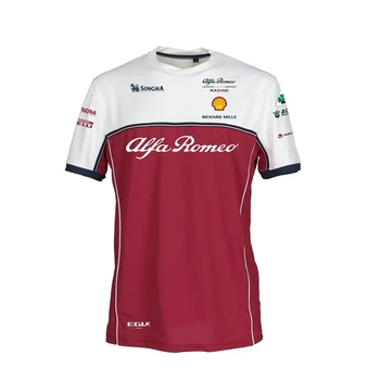2021 Vânzare Fierbinte F1 Formula O Alfa Romeo Echipa 2019 Sauber Maneca Scurta pentru Bărbați Și Femei de Curse Raikkonen Vara T-Shirt