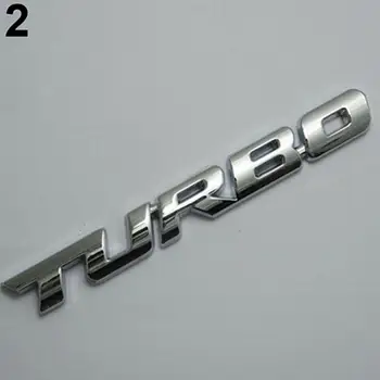 3D Cool Aliaj de Metal Scrisoare Turbo Auto Motociclete Emblema, Insigna Autocolant Decal Decor Exterior Accesorii Autocolante Auto