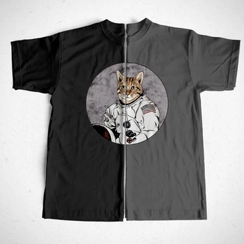 COSMIC bumbac spațiu iubitor de pisici tricou unisex maneca scurta cat de imprimare barbati tricou cool, o-neck t-shirt pentru bărbați tees