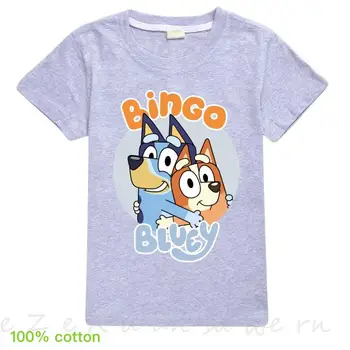 2021 Moda de Îmbrăcăminte pentru Băieți bingo bluey T-Shirt Îmbrăcăminte pentru Copii Fete de Îmbrăcăminte Copil Băiat Haine Copii Tee Top