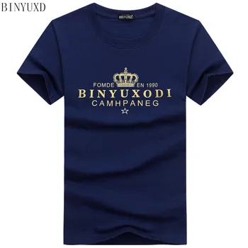BINYUXD Tricouri Fashion Casual de Vara Mozaic coroana de imprimare Camasa Barbati Slim Fit Mens T-shirt Plus Dimensiune S-5XL Transport Gratuit