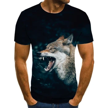 Moda pentru bărbați T-Shirt Atest 110-6XL Tigru 3D Imprimate Animal Cool, Simplu Și Generos Tricou Barbati Maneca Scurta Top de Vara