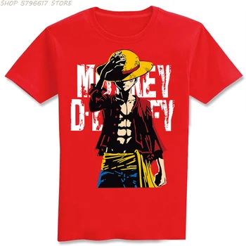 Piece Luffy tricou casual tricou homme O de gât streetwear man t-shirt băieți haine anime top de vară tees