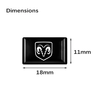 10BUC Epoxidice 3D Car Styling Emblema, Insigna Decalcomanii Autocolant Pentru Dodge Caliber Ram 1500 Caravana Încărcător mare Călătorie Accesorii Auto
