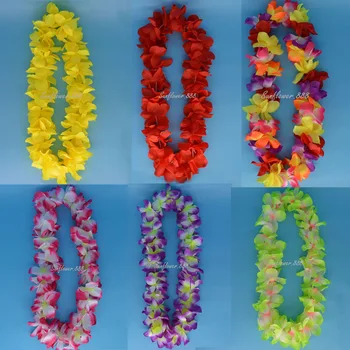 100cm Flori Plajă din Hawaii Hula Ghirlanda Lei Colier de Lei la Petrecerea de Ziua Favoruri de Nunta Scena de Dans Decor de Crăciun