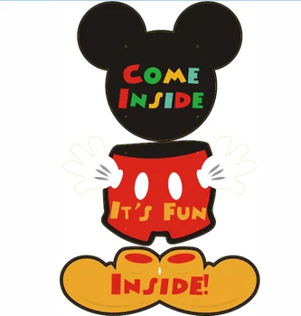 Disney Mickey Mouse Petrecerea Pavilion Petrecere Mickey Digital Trage De Pavilion O Carte De Ziua De Naștere Petrecere Direcția Semne Tort Fân