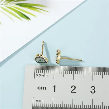 1Pair Simplu, Elegant, de Zircon Picătură de Apă Cercei Stud Pentru Femei Drăguț Modă Sclipici Cristal Mini Mic Ureche Stud Bijuterii E669