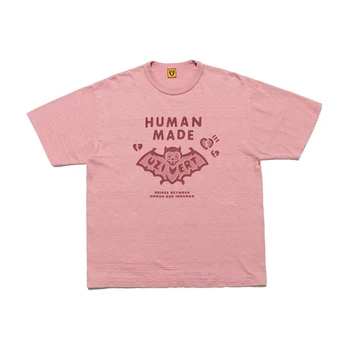 22FW NOI TOP Omului a Făcut Roz Bărbați Femei T Shirt 1:1 Liliac de Înaltă Calitate, imprimeu Supradimensionat Maneca Scurta Streetwear