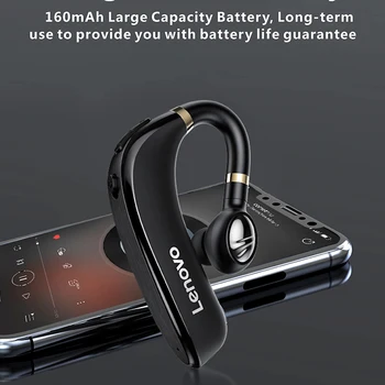 LENOVO HX106 Cască Bluetooth Singur Over-ear Wireless Waterproof, Bluetooth 5.0 Reducere a Zgomotului
