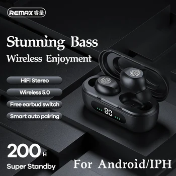 Remax TWS-41 Dinamic Mini HIFI de Reducere a Zgomotului Căști Stereo Muzică Headests LED Display Bluetooth Căști fără Fir, Microfon