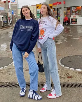 Criptografice Moda Fantă Dreaptă Creion Blugi Femei Cu Talie Înaltă Jos Pantalonii Skinny Streetwear Pantaloni Din Denim Blugi Harajuku