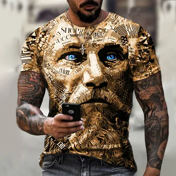 2021 nou, 3D men ' s t-shirt, cu mâneci scurte t-shirt, moda de vara cu maneci scurte, moda pentru bărbați t-shirt, moda t-shirt pentru bărbați