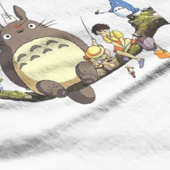 Pescuit Totoro Tricou Clasic Alternativă Plus dimensiune O-Neck Tricou Mare de vânzări Harajuku Barbati Topuri