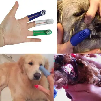 Animale de companie Degetul Periuță de dinți de Câine Pisică Tartru pe Dinți de Curățare Instrumente pentru Catelul Pisica Pisoi Îngrijire Periuță de dinți de Câine Accesorii