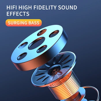 D18 Bluetooth 5.0 Căști Dublu Bobina se Deplasează Greu Bass Anti-Zgomot Impermeabil Reîncărcabilă, fără Fir, TWS Muzica Sport Cască