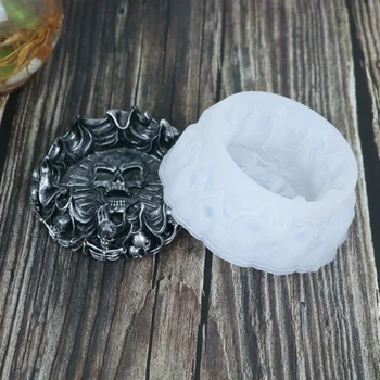 1buc Craniu Scrumiera Mucegai Silicon Transparent Rotunde Silicon Mucegai Uscat de Flori Rasina Decorativa Ambarcațiuni DIY Bijuterii