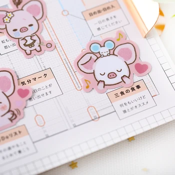 39pcs/pachet Afișul autocolante de desene animate drăguț afișul animal materiale de decorare ziua de telefon mobil autocolante set de porc roz