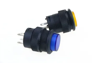 5pcs butonul de Resetare întrerupător de lumină, 16mm, 3a 250VAC 4 Pin R16-503/BD