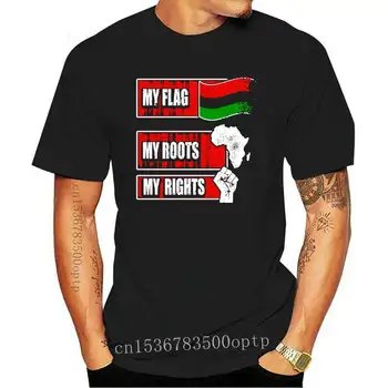 Barbati tricou Steagul Drepturile Mele Rădăcinile Mele Pan African American Negru funny t-shirt noutate tricou femei