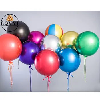 1 buc 4D Balon Folie Rotund Mare Sferă în Formă de Balon Folie de Aluminiu Petrecerea de Nunta Copil de Dus Căsătorie bile Decorare