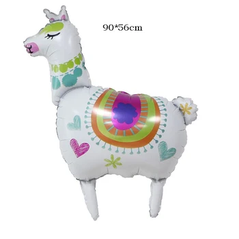 Desen Animat Animale Lama Alpaca Baloane Happy Birthday Decor Colorat Baloane Folie Aniversare Pentru Copii Gonflabile Heliu Minge