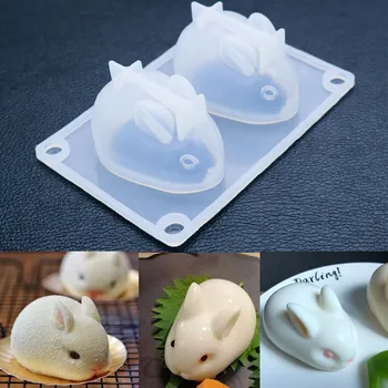 3D Mucegai Silicon Iepure Minunat de Porc de Animale Mucegai Mucegai Ornament Tort de Decorare Instrumente de Silicon Mucegai Rășină Tort Mucegai Kawaii Cadou