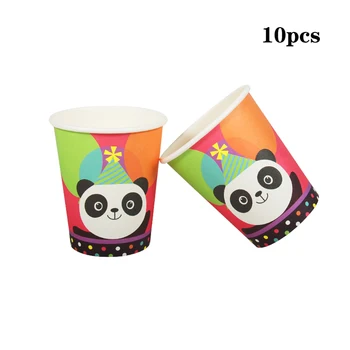 Panda Petrecere Veselă De Unică Folosință Farfurie De Hârtie Șervețel Cupa Paie Copil De Dus Copii Happy Birthday Party Consumabile