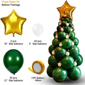 Crăciun Verde Balon Pădure Serie Pomul De Crăciun Decor Petrecere Petrecere De Familie Atmosfera De Crăciun Sentiment Latex Balloo
