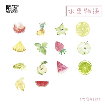 Jurnal Personalizat Drăguț Jurnal Etichetă De Hârtie Mici Decorative Diy Fructe Autocolante Scrapbooking Papetărie Profesor Japonez Consumabile