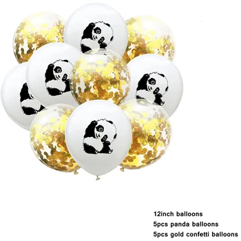 26pcs Desene animate Panda Baloane din Latex Set Cu 1-9 Balon de Folie pentru Copii Băiat Fericit Ziua de naștere Petrecere Decoratiuni DIY Cadouri Consumabile