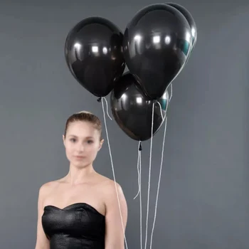 5-36 inch pe Balon Negru Romantic Individuale Baloane Latex Petrecere de Aniversare de Nunta de Decorare Anul Nou Ceremonie Ballon Copil de Dus