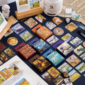 45 buc / cutie lume pictura celebra școală autocolant de creatie jurnal eticheta album DIY decorative papetărie autocolant