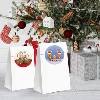 500pcs Crăciun Fericit Autocolante Etichete 1 inch Santa Adezive Autocolante Plic pentru Xmas Party Prezintă Decorare,Carduri, Cutii