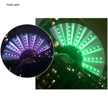 VIP Stil Chinezesc Pliere Ventilator cu LED+Control de la Distanță plin de culoare Chinez de Mână evantaiul de Petrecere/de Dans CONDUS de Hârtie Fan