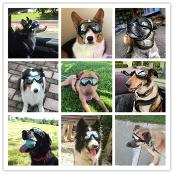NOUL super Dog ochelari de Soare UV Protectie Windproof Anti-rupere Ochelari Ochi pentru animale de Companie Purta Mediu Câine Mare Înot, Patinaj Ochelari