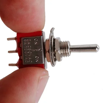 SPDT MTS-103 Red 3Pin ON-OFF-ON 3 Poziția Mini Comutator AC250V 2A 5A, 120V