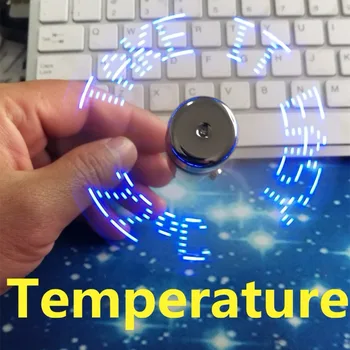 Ventilatoare USB Afișaj Temperatură Cadou Creativ Cu Lumina LED-uri Cool, Gadget Afișaj Temperatură Dropship